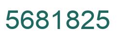 Number 5681825 green image