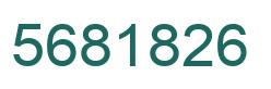 Number 5681826 green image