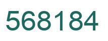 Number 568184 green image