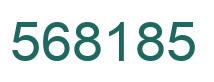 Number 568185 green image
