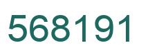 Number 568191 green image