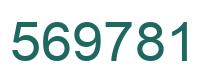 Number 569781 green image