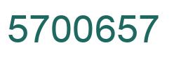 Number 5700657 green image