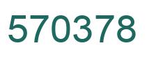 Number 570378 green image