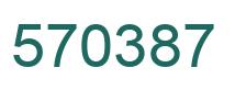 Number 570387 green image