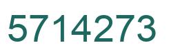 Number 5714273 green image