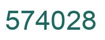 Number 574028 green image