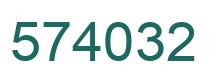 Number 574032 green image