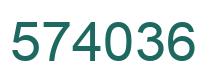 Number 574036 green image