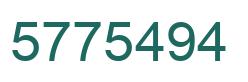 Número 5775494 imagen verde