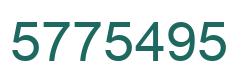 Number 5775495 green image