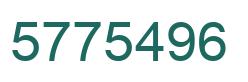 Número 5775496 imagen verde