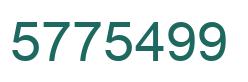 Number 5775499 green image