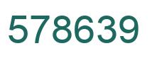 Number 578639 green image