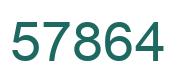 Number 57864 green image