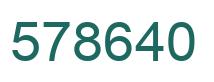 Number 578640 green image