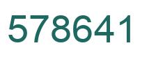 Number 578641 green image