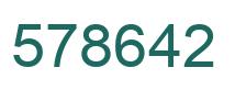 Number 578642 green image