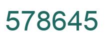 Number 578645 green image