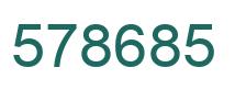 Número 578685 imagen verde