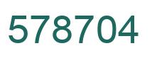 Number 578704 green image