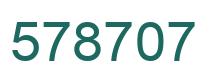 Number 578707 green image