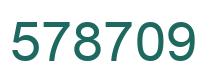 Number 578709 green image