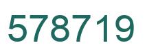 Number 578719 green image