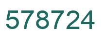 Number 578724 green image