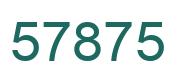Number 57875 green image