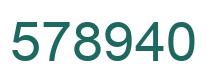 Number 578940 green image