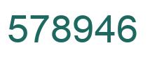 Number 578946 green image