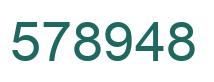Number 578948 green image