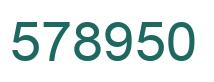 Number 578950 green image