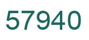Number 57940 green image