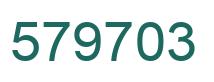 Number 579703 green image