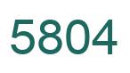 Number 5804 green image