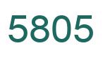 Number 5805 green image
