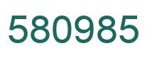Number 580985 green image