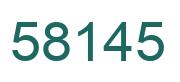 Number 58145 green image
