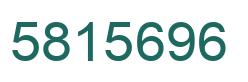 Number 5815696 green image