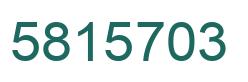 Number 5815703 green image