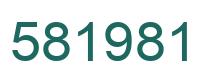 Number 581981 green image