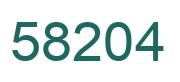 Number 58204 green image