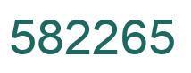 Number 582265 green image