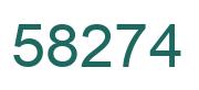 Number 58274 green image