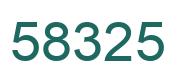 Número 58325 imagen verde