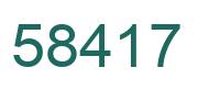 Number 58417 green image