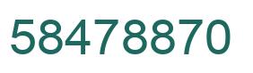 Number 58478870 green image