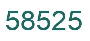 Number 58525 green image